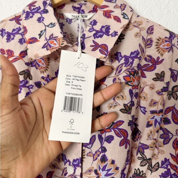 Thakoon Printed Tie Dress - Picture 3 of 7